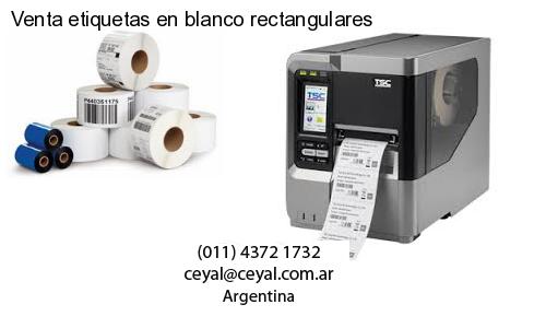 Venta etiquetas en blanco rectangulares