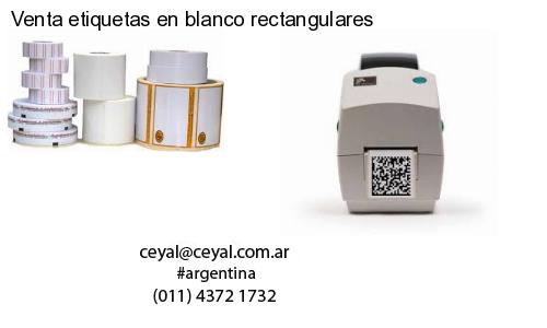 Venta etiquetas en blanco rectangulares