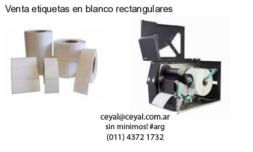 Venta etiquetas en blanco rectangulares