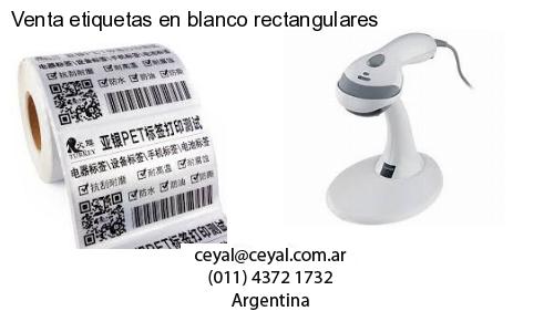 Venta etiquetas en blanco rectangulares