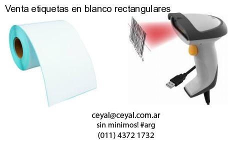 Venta etiquetas en blanco rectangulares