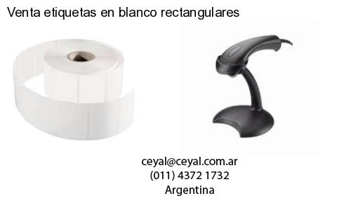 Venta etiquetas en blanco rectangulares