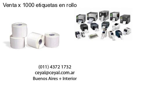 Venta x 1000 etiquetas en rollo