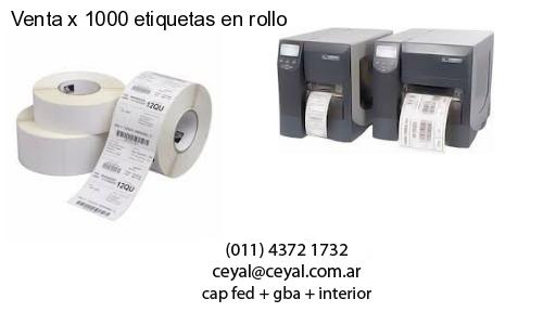 Venta x 1000 etiquetas en rollo