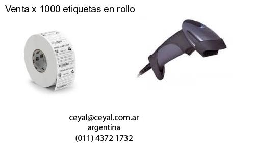 Venta x 1000 etiquetas en rollo