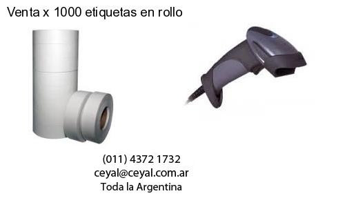 Venta x 1000 etiquetas en rollo