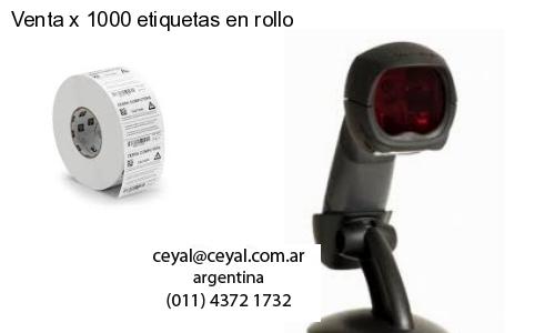 Venta x 1000 etiquetas en rollo