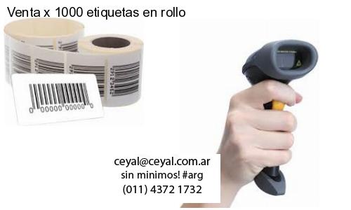 Venta x 1000 etiquetas en rollo