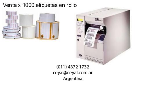 Venta x 1000 etiquetas en rollo