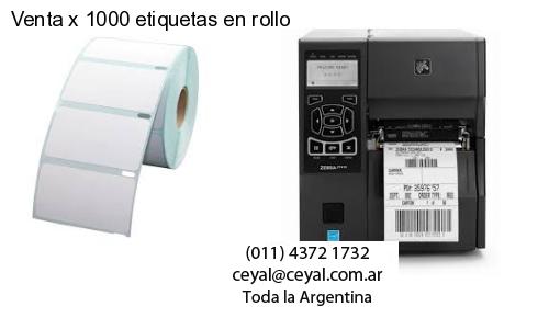 Venta x 1000 etiquetas en rollo