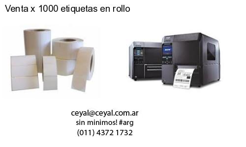 Venta x 1000 etiquetas en rollo