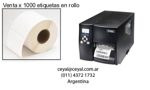 Venta x 1000 etiquetas en rollo