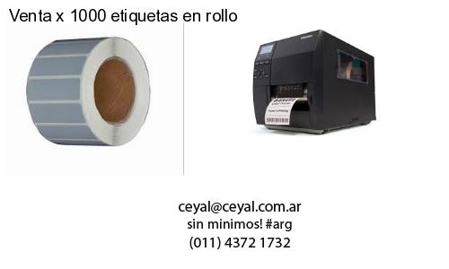 Venta x 1000 etiquetas en rollo