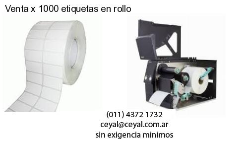 Venta x 1000 etiquetas en rollo