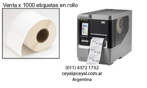 Venta x 1000 etiquetas en rollo