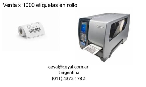 Venta x 1000 etiquetas en rollo