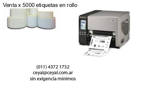 Venta x 5000 etiquetas en rollo