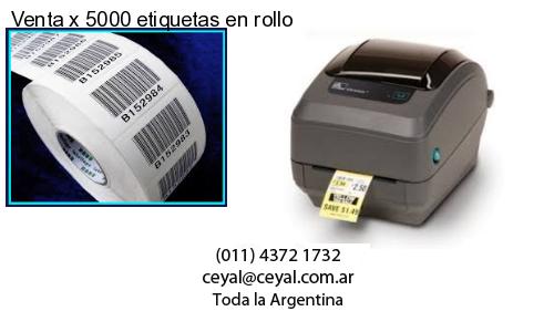 Venta x 5000 etiquetas en rollo