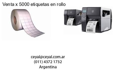 Venta x 5000 etiquetas en rollo