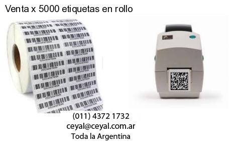 Venta x 5000 etiquetas en rollo