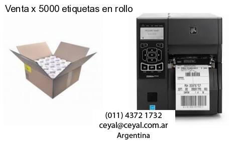 Venta x 5000 etiquetas en rollo