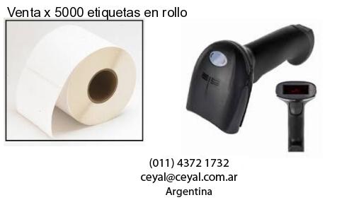 Venta x 5000 etiquetas en rollo