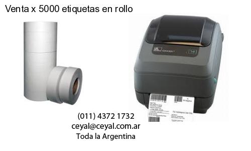 Venta x 5000 etiquetas en rollo