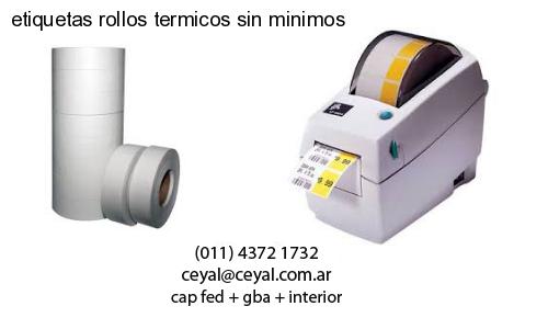 etiquetas rollos termicos sin minimos