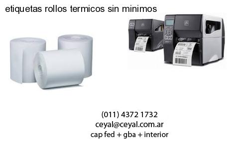 etiquetas rollos termicos sin minimos