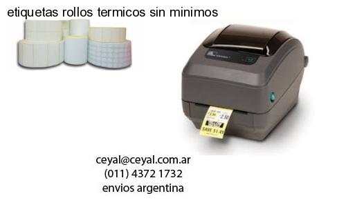 etiquetas rollos termicos sin minimos