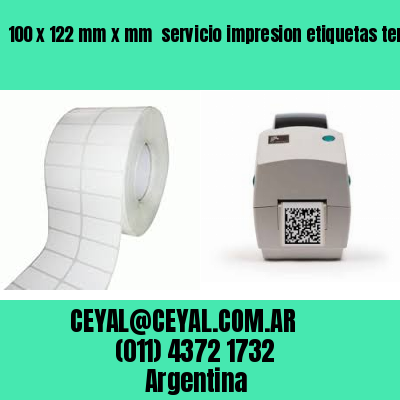 100 x 122 mm x mm  servicio impresion etiquetas termicas