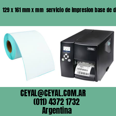 129 x 161 mm x mm  servicio de impresion base de datos