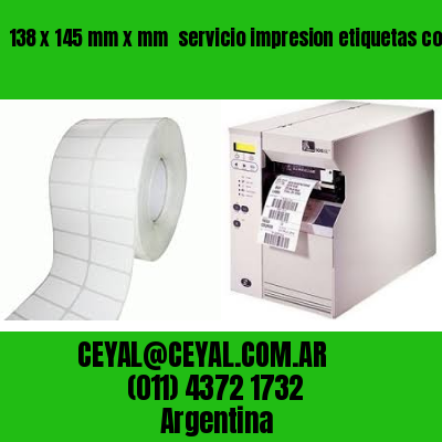 138 x 145 mm x mm  servicio impresion etiquetas codigos