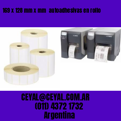 169 x 128 mm x mm  autoadhesivas en rollo