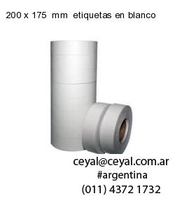 200 x 175  mm  etiquetas en blanco