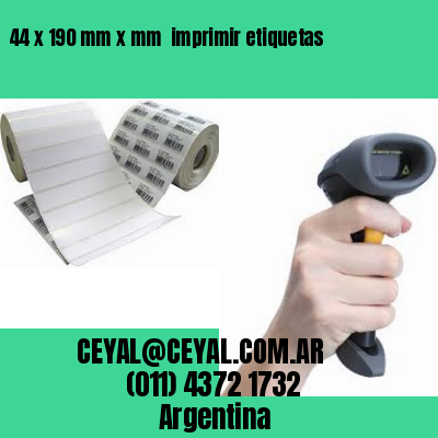 44 x 190 mm x mm  imprimir etiquetas