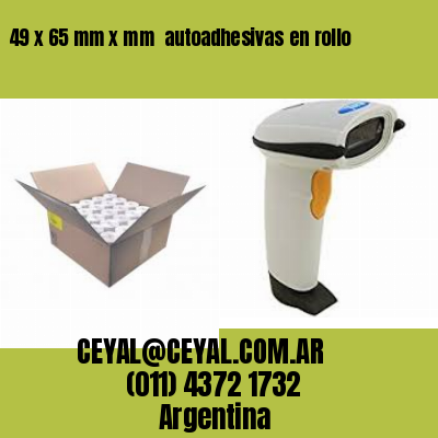 49 x 65 mm x mm  autoadhesivas en rollo