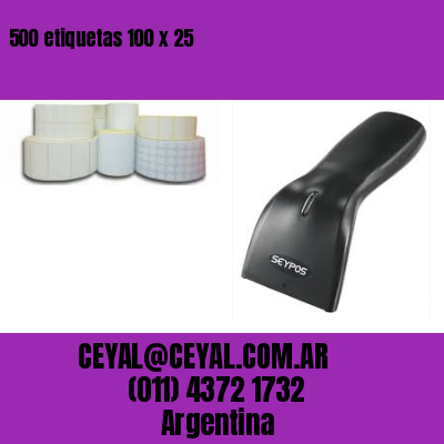 500 etiquetas 100 x 25