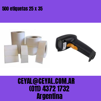 500 etiquetas 25 x 35