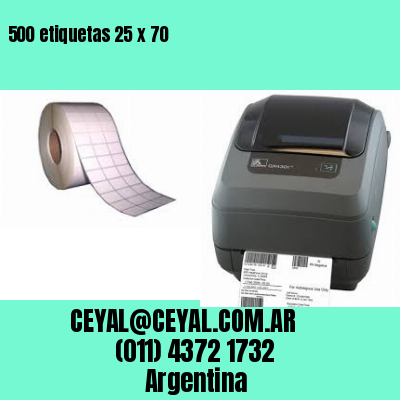 500 etiquetas 25 x 70