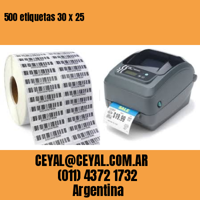 500 etiquetas 30 x 25