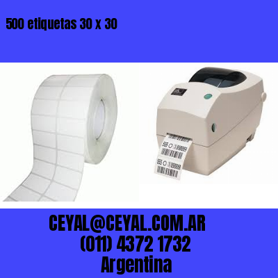 500 etiquetas 30 x 30