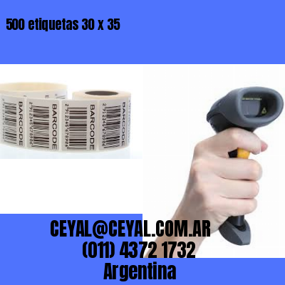 500 etiquetas 30 x 35