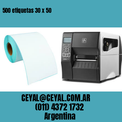 500 etiquetas 30 x 50