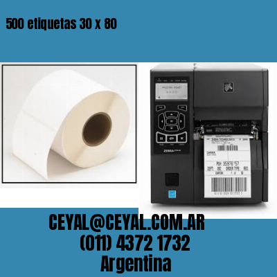 500 etiquetas 30 x 80