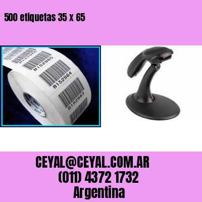 500 etiquetas 35 x 65