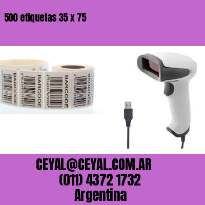 500 etiquetas 35 x 75