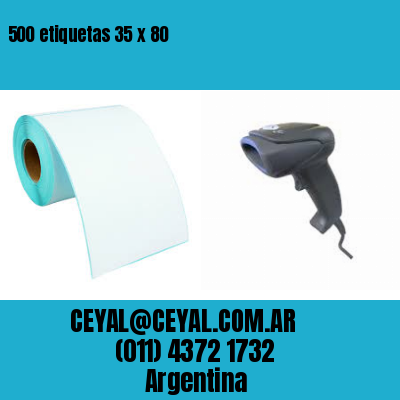 500 etiquetas 35 x 80