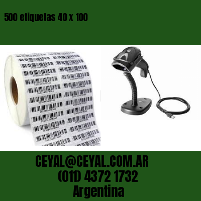 500 etiquetas 40 x 100