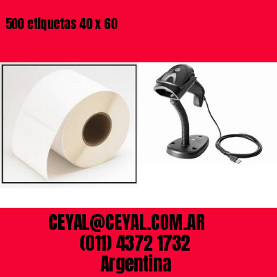 500 etiquetas 40 x 60